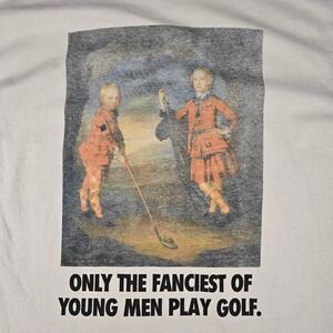 Undefeated x Malbon Men's White T Shirt Golf Streetwear Dapper Sundays Size L